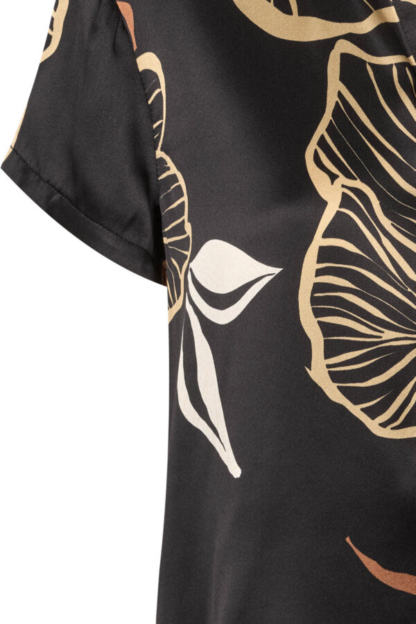 PBO1008N - 845 Black print - Extra 4 PBO - Silkebluse