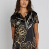 PBO1008N - 845 Black print - Extra 6 PBO - Silkebluse
