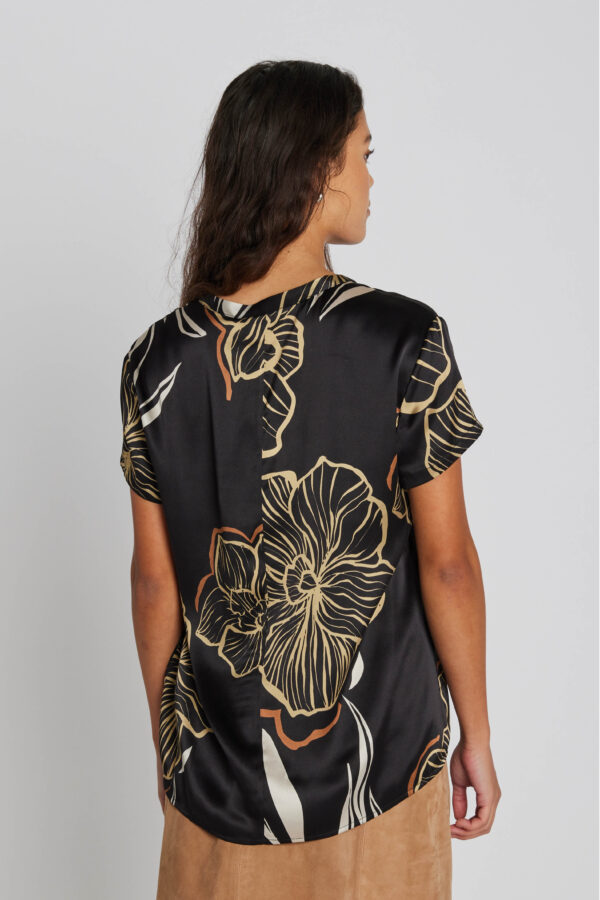PBO1008N - 845 Black print - Extra 7 PBO - Silkebluse