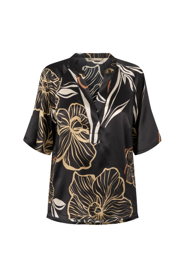 PBO1766 - 845 Black print - Extra 1 PBO - Skjorte